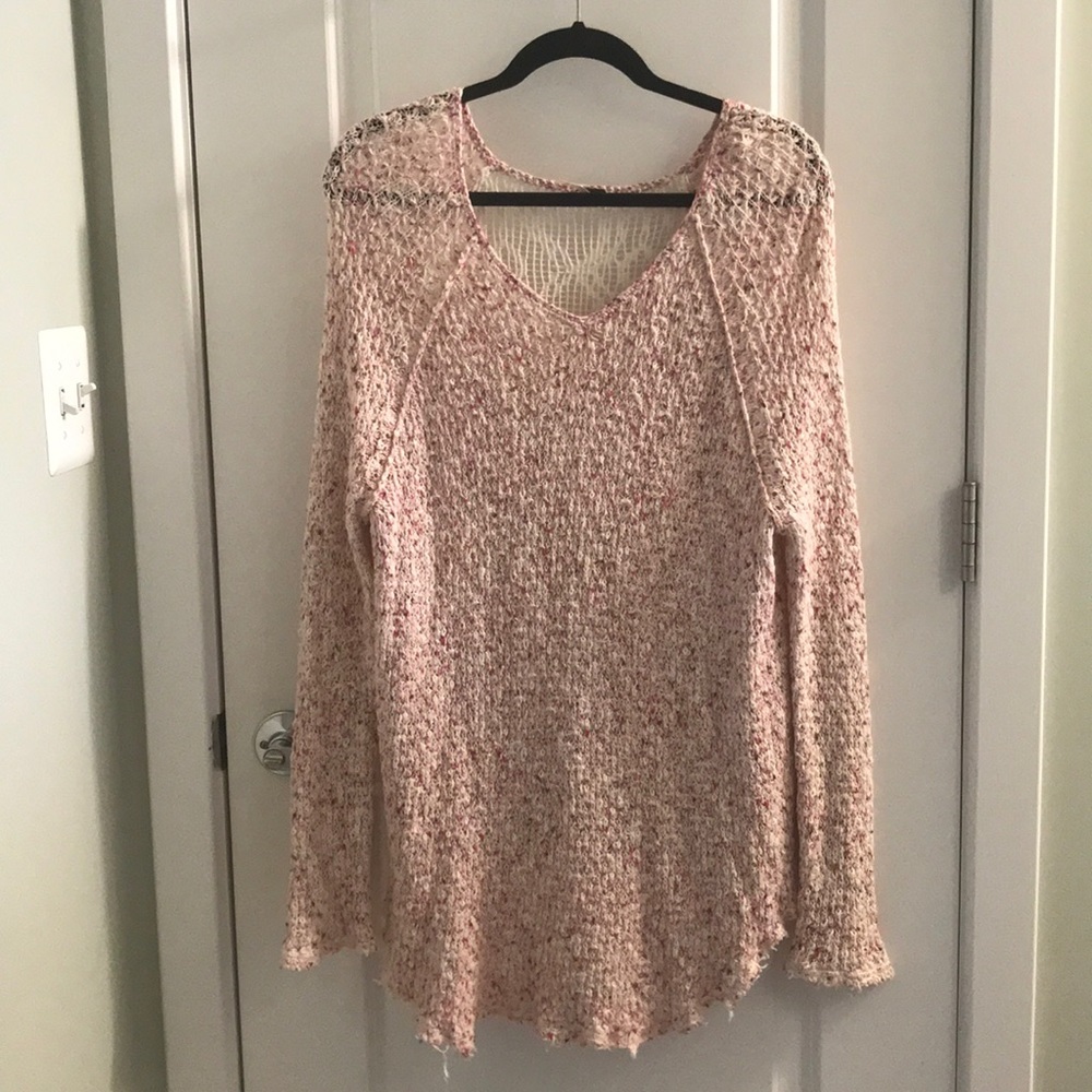Free People crochet sweater